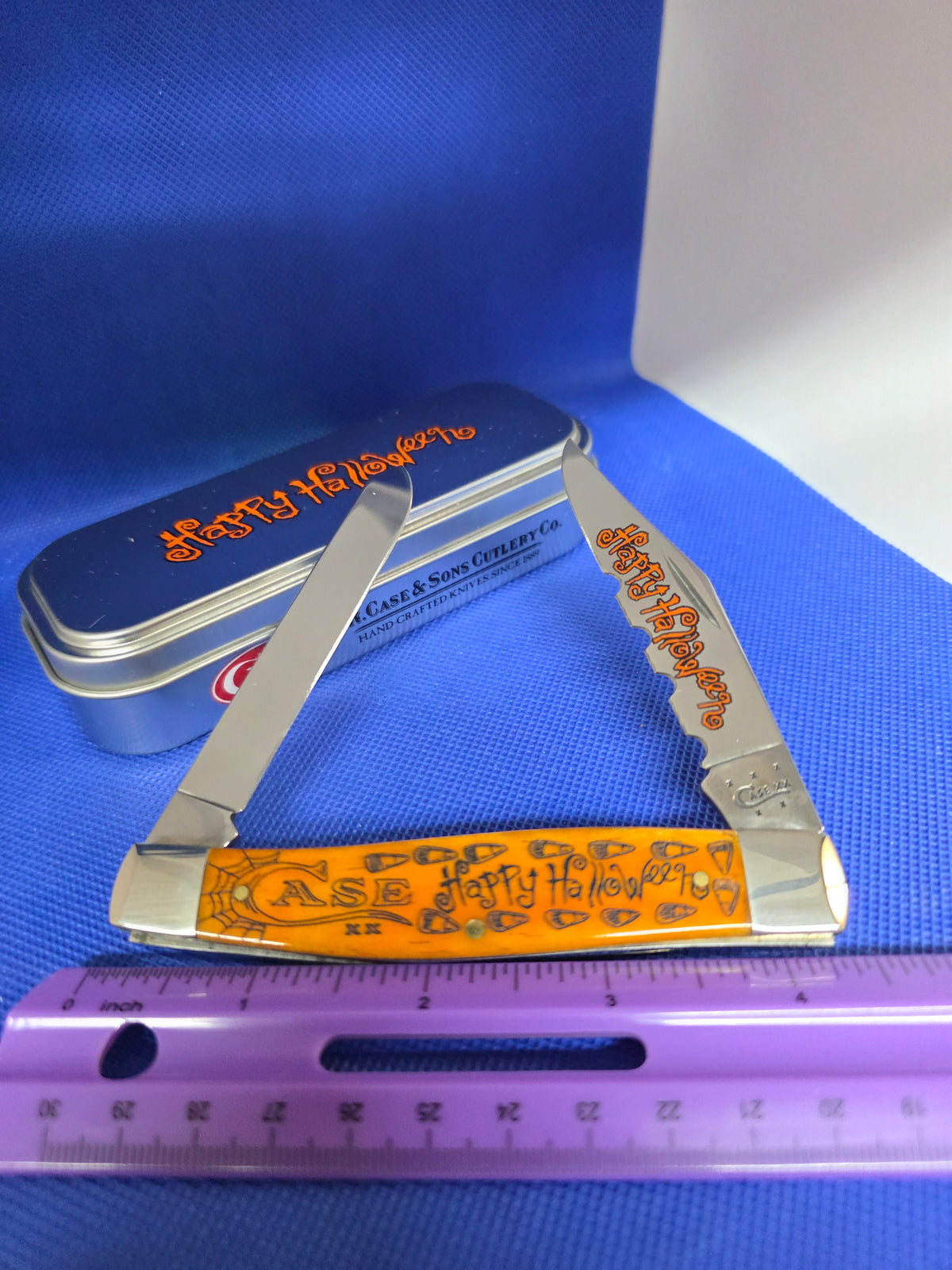 2015 Case XX Smooth Persimmon Orange Bone Halloween Moose 6275 10554