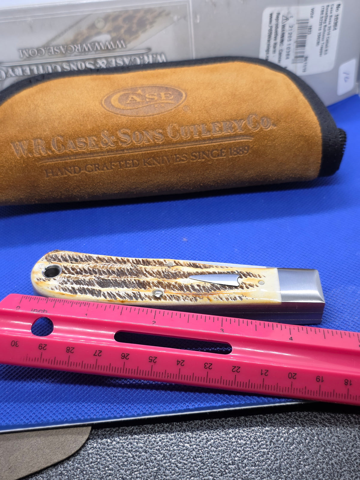 2019 Case XX Tony Bose Standard Bullnose Trapper Bone Stag 10364