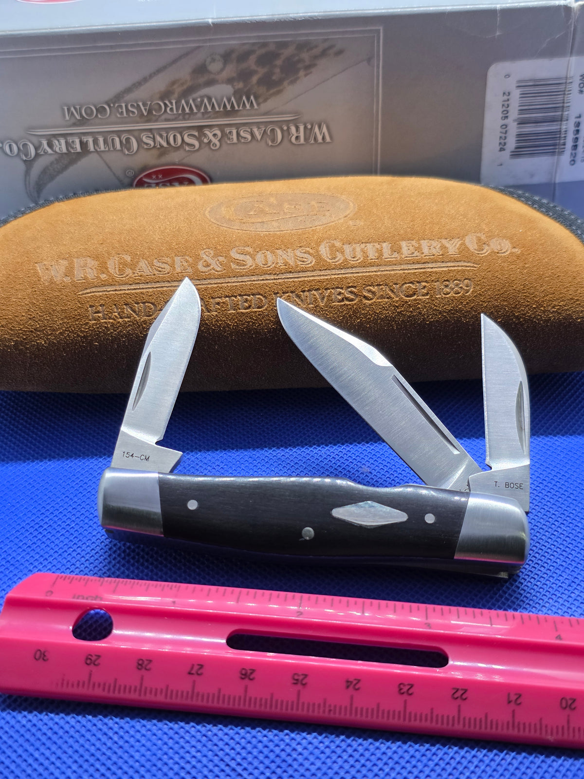2015 Case XX Tony Bose Cattle Knife Ebony Wood 07224 154CM