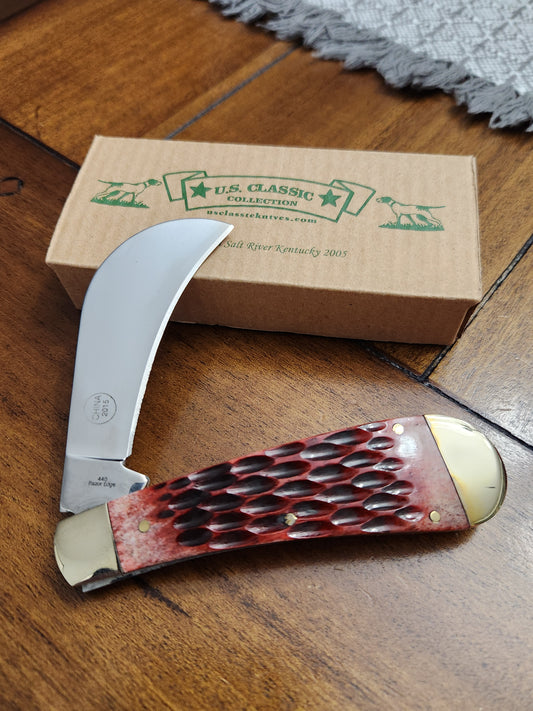 US Classic Red Jigged Bone Hawkbill Salt River, KY EM2567074RD