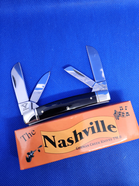 The Nashville - 4 Blade Congress 3.5" - Black Synthetic Handle - EM2567011BK