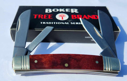 Boker Tree Brand Congress Smooth Brown Bone 1095 Carbon Steel Blades