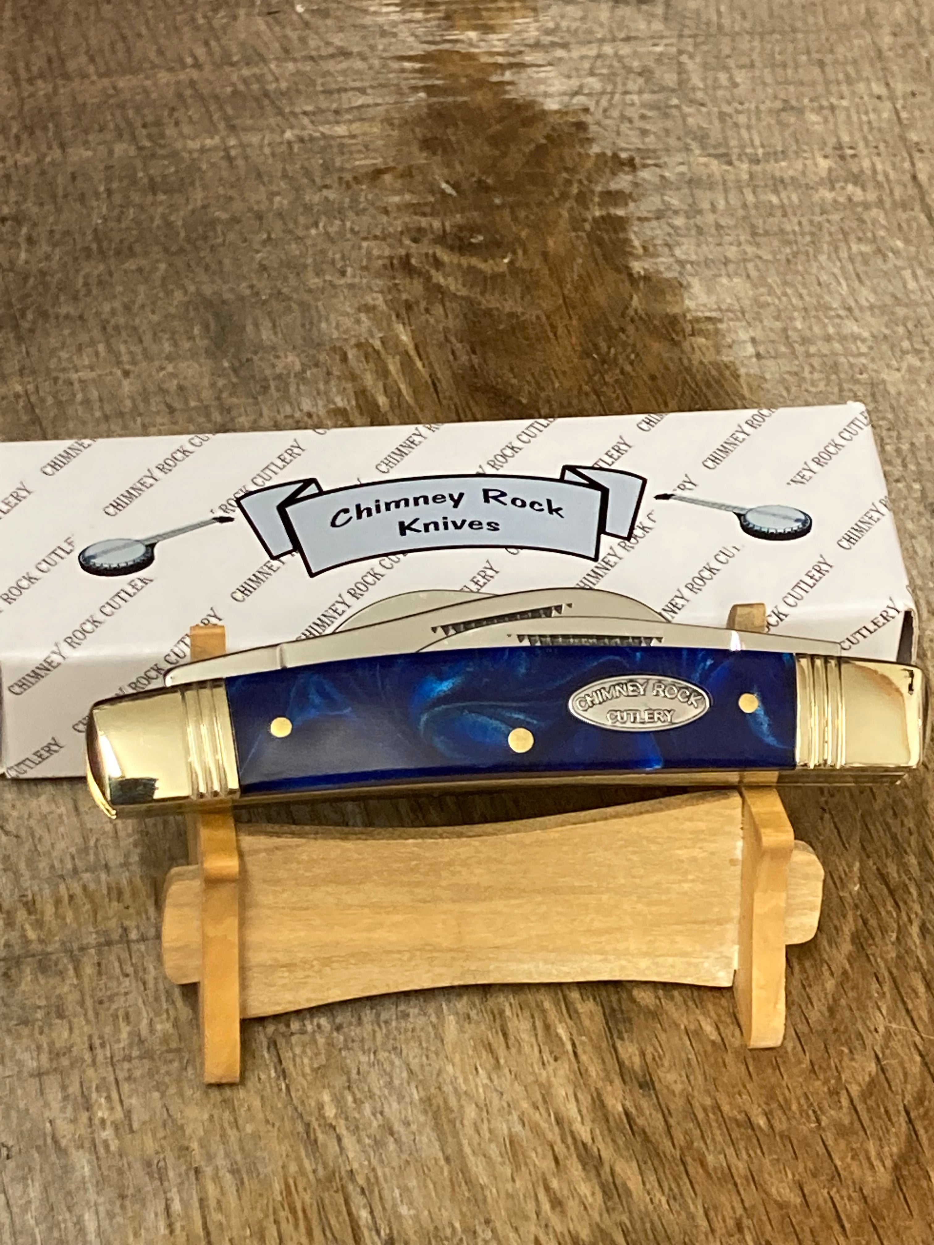 【kindame】ハイウエスト　ブーツカット　腰パット付き　ライトブルー　S Chimney Rock Cutlery 4 Blade Congress Blue Pearl – KY KNIVES