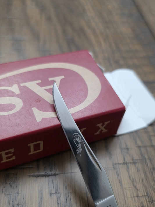 2026 Case XX Smooth Natural Bone Tiny Toothpick Red Shield First Production Run 84024