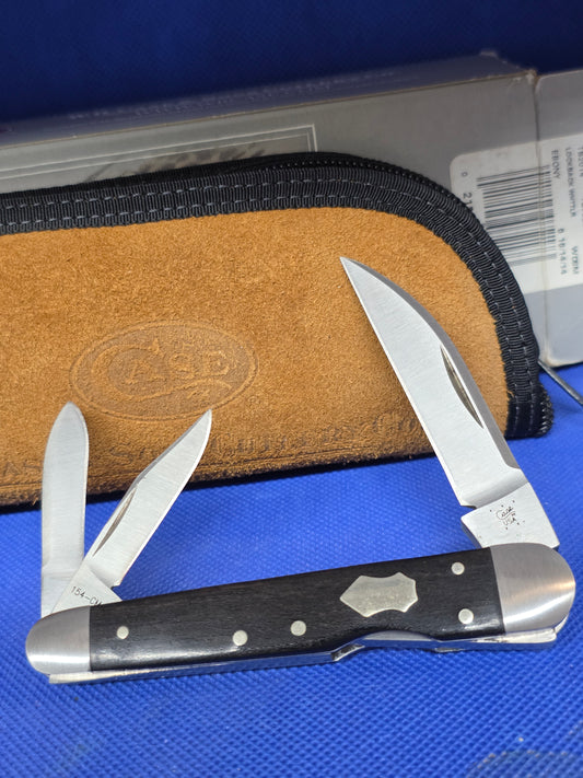 2014 Case XX Tony Bose Lockback Whittler Ebony Wood 154CM - 07217