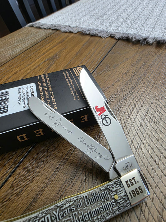 2025 Case XX Natural Bone Trapper - 60th Anniversary Ed Jessup Knife 1 of 50