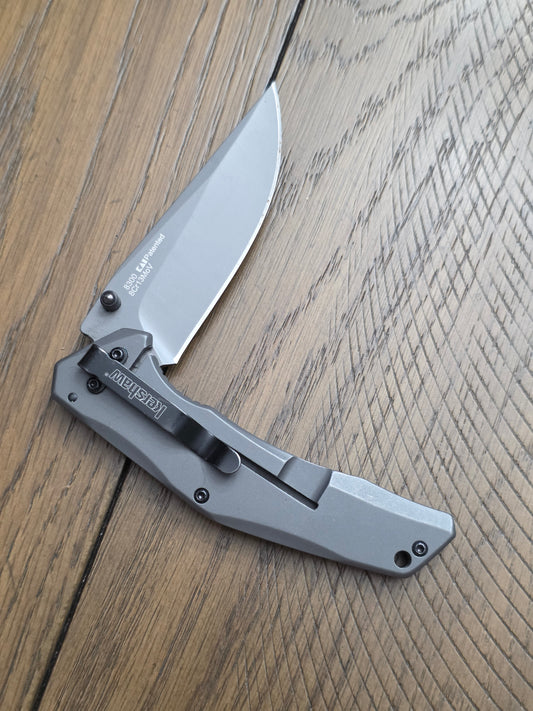 Kershaw Duojet A/O Frame Lock Knife Gray SS/Carbon Fiber (3.25" Gray) 8300