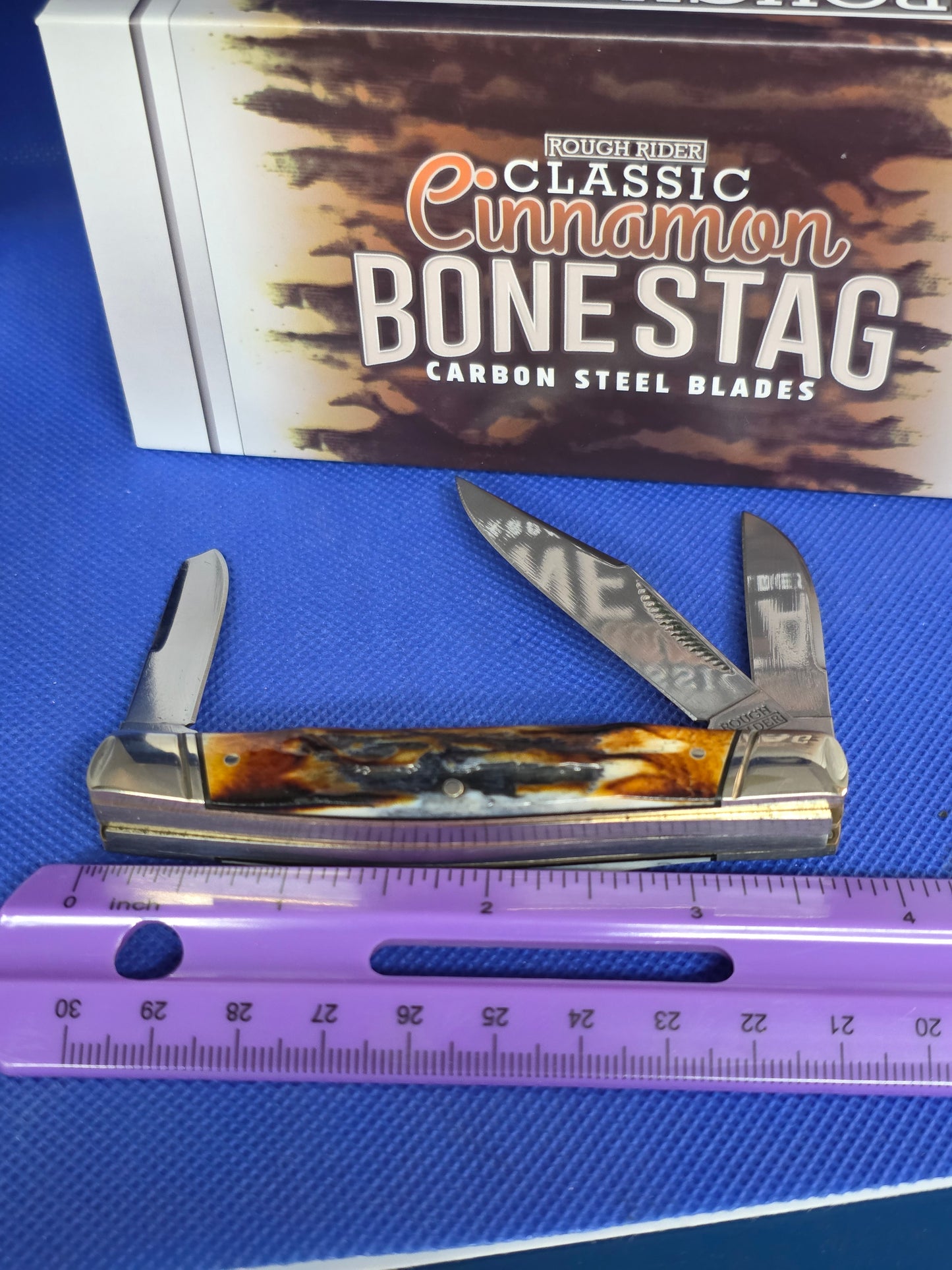 Rough Ryder Classic Cinnamon Stag Stockman Carbon Steel RR2421
