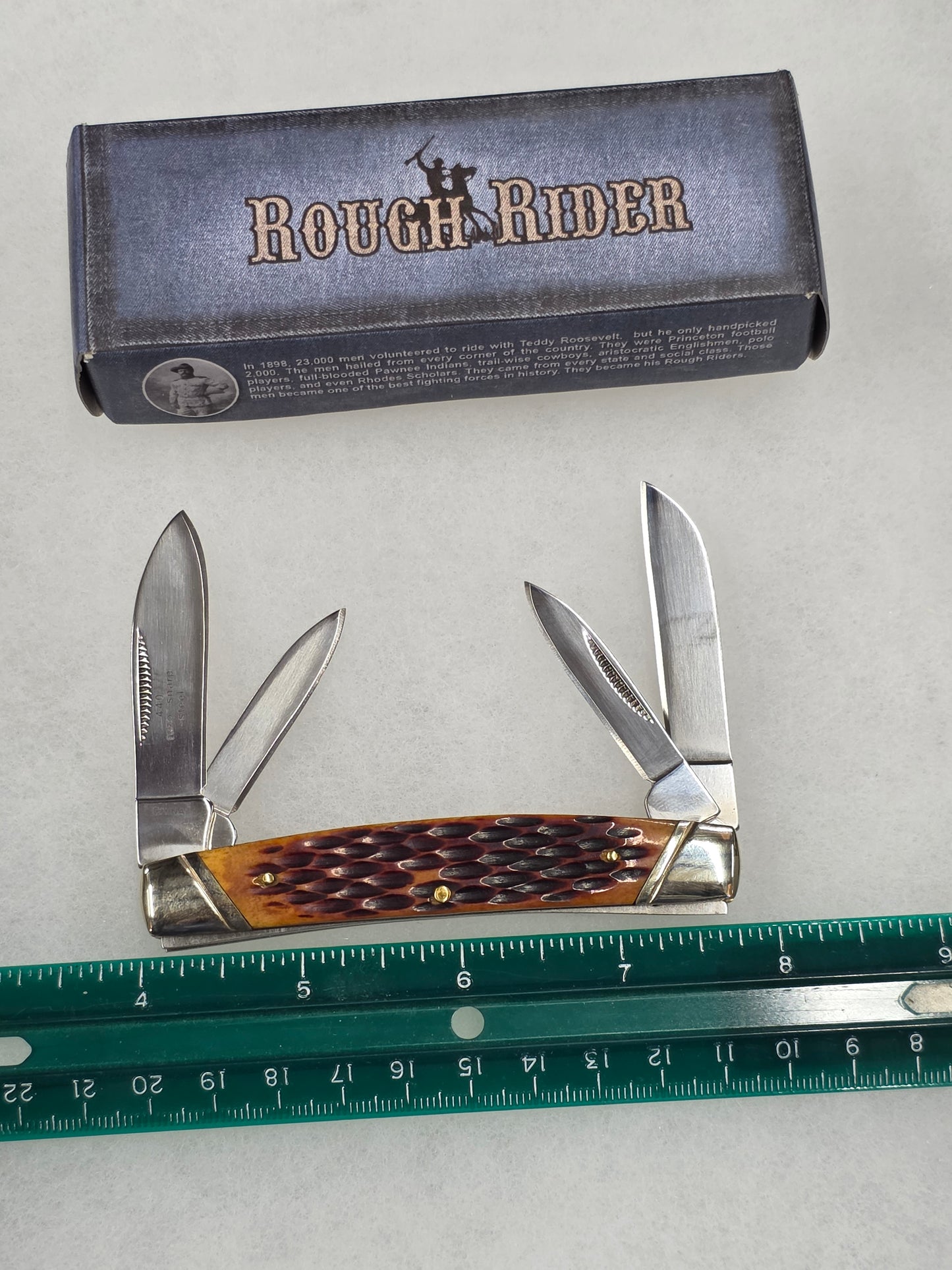 Rough Rider RR371 - Burnt Amber Bone Congress - Horseshoe Shield