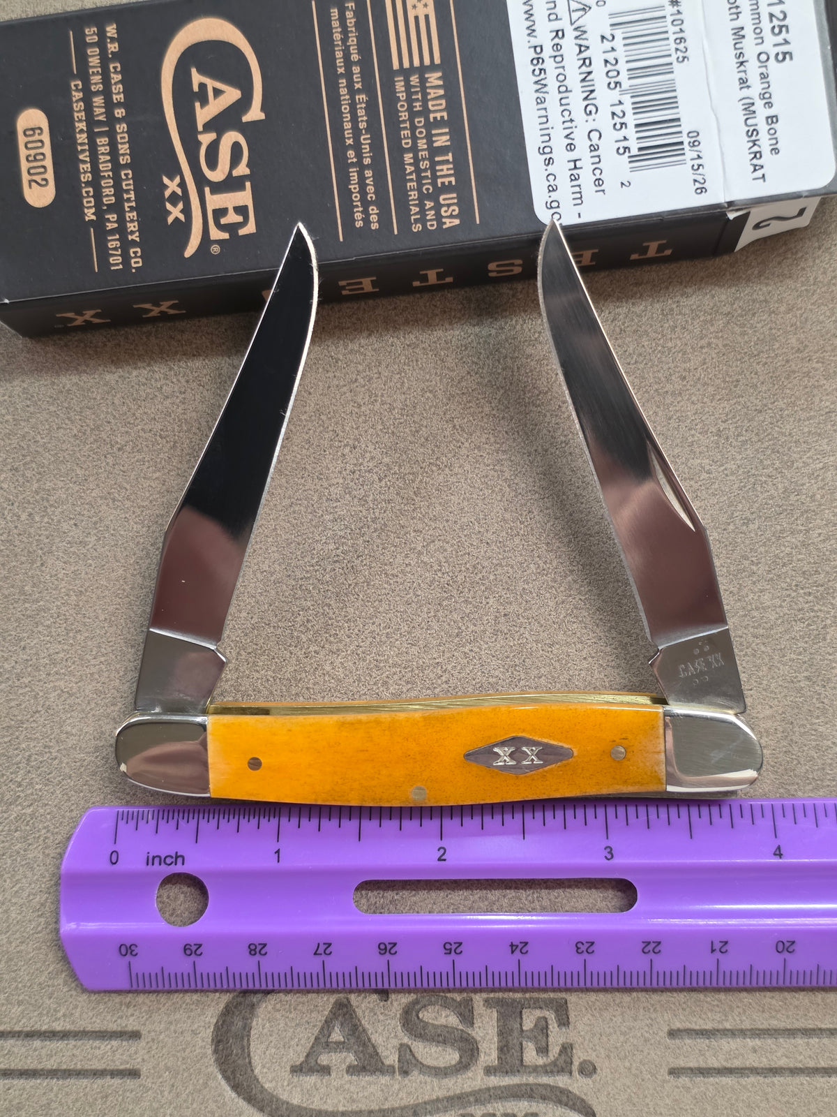 2026 Case XX Smooth Persimmon Orange Bone Muskrat SFO 12515