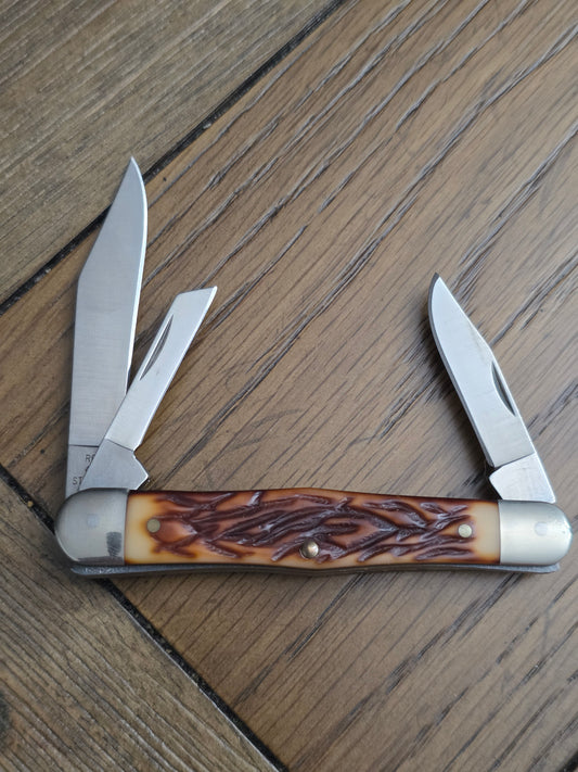 Vintage Rigid Carpenter Style Whittler Delrin Jigged Handles USA Made RG70