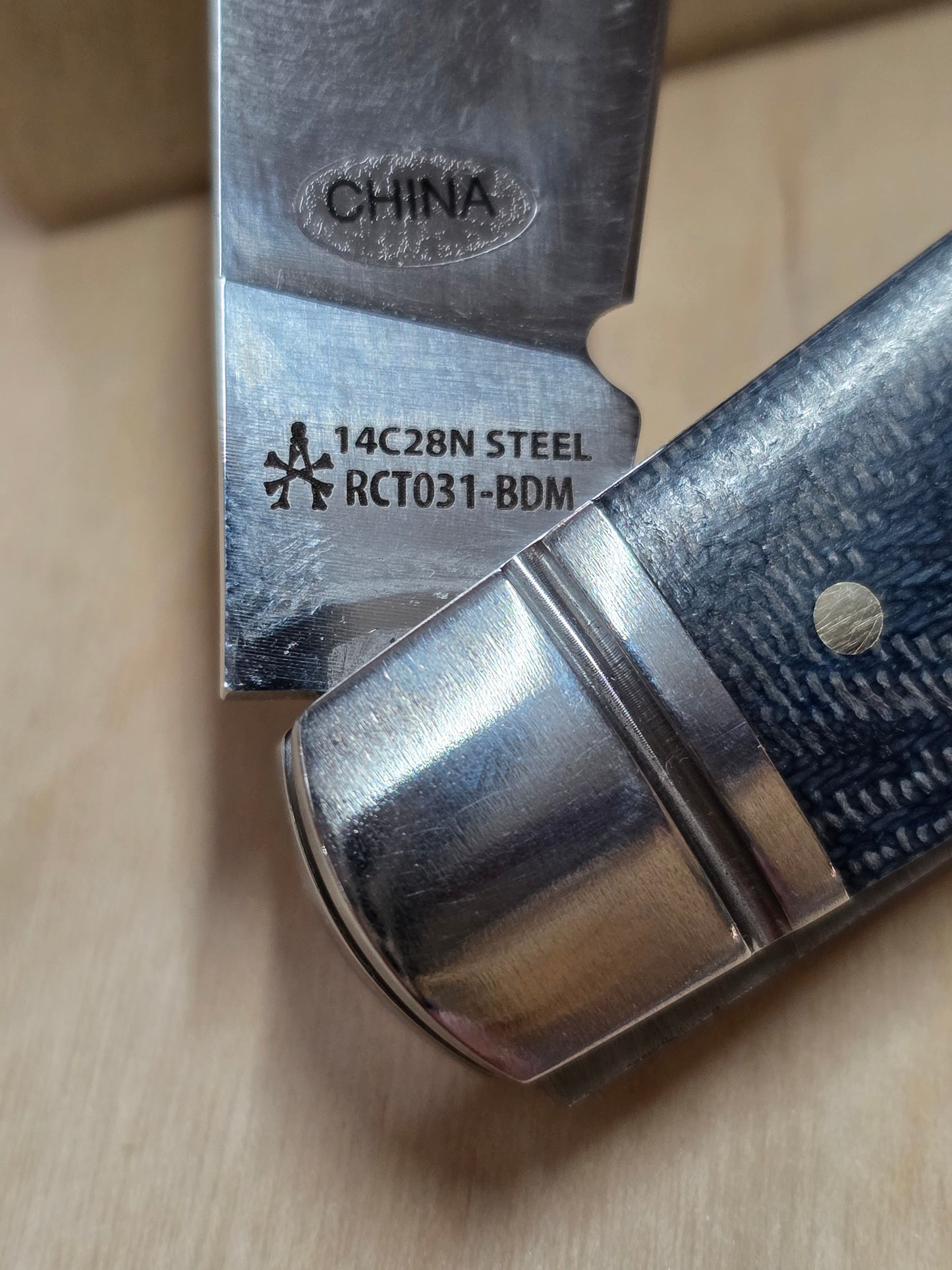 Rosecraft - Barren Fork Jack Blue Denim Micarta - RCT031 BDM