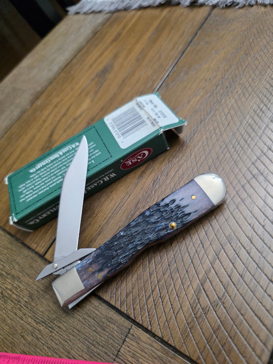 2003 Case XX Midnight Bone Tested XX Cheetah Silver Script - 01310