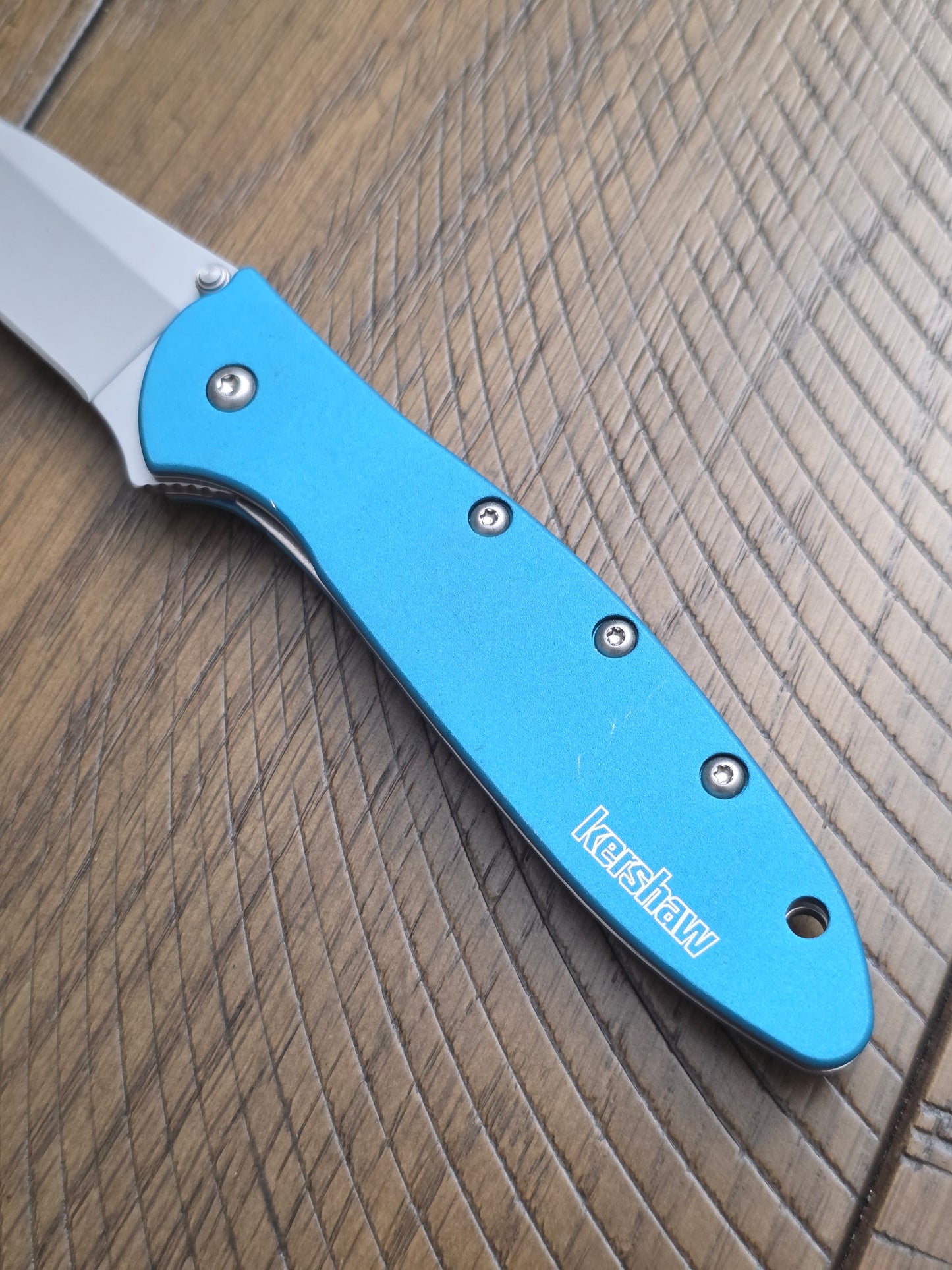 Kershaw Leek Assisted Opening Knife Teal (3" Bead Blast) 1660TEAL USA No Box