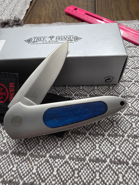 Boker Speed Lock II Treebrand Classic Manual - No Nail Knick - Bluebone 7107BL