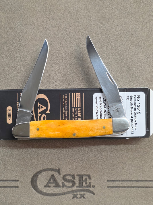 2026 Case XX Smooth Persimmon Orange Bone Muskrat SFO 12515