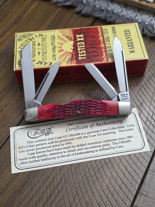 1991 Case XX Classic Dark Red Jig Bone Congress DR6488 1 of 425