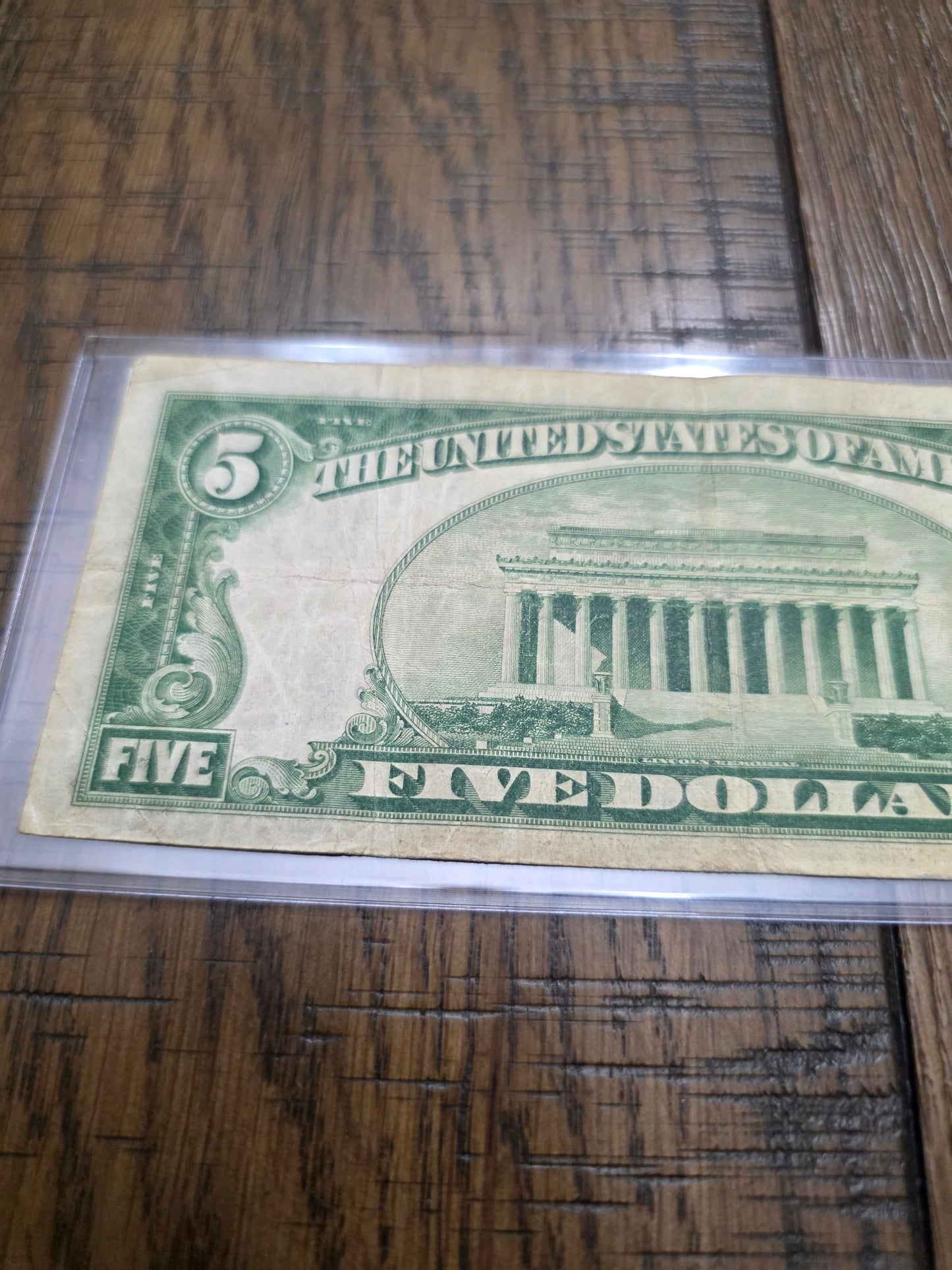 1928 Series C $5 Red Seal Star Note FRN Good Condition