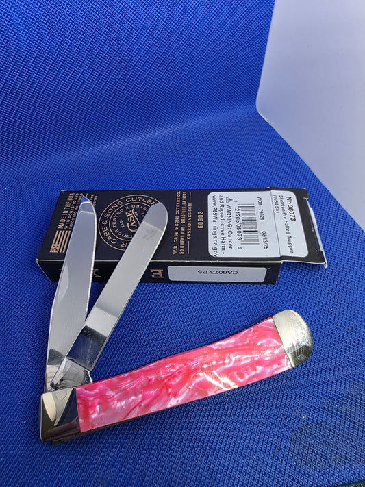 Case XX Corelon Trapper with Pink Salmon Handles - 6073-PS