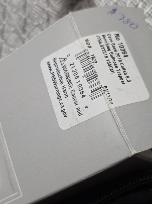 2019 Case XX Tony Bose Standard Bullnose Trapper Amber Bone