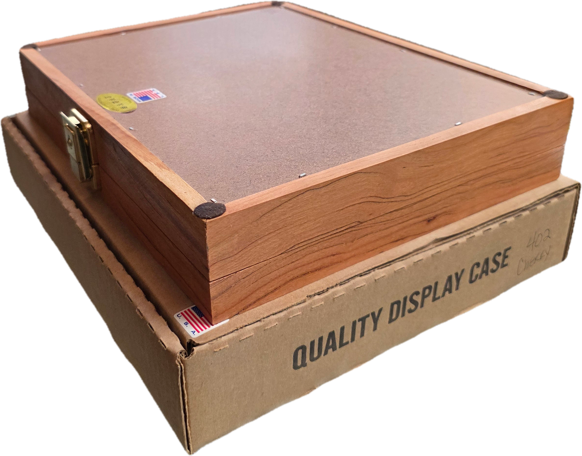 Knife Display - 402 - Cherry - S&D Enterprise Wood Display Case 9.5X12X2
