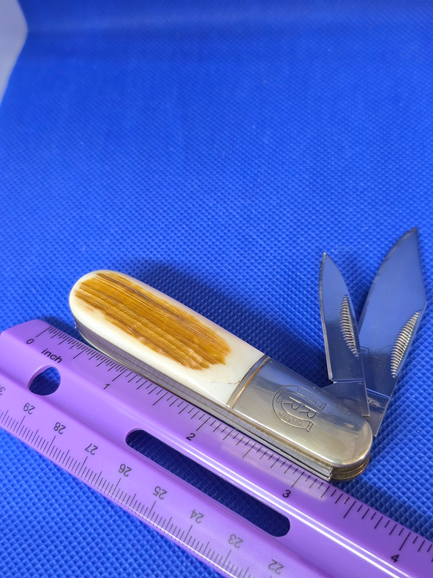 Rough Ryder - Bark Pearl Barlow Knife - Rare Find