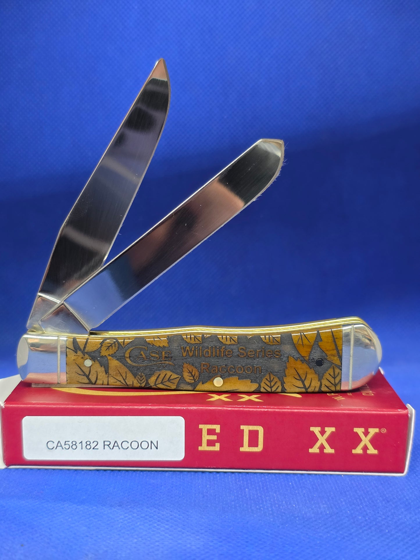 Case XX - Antique Bone Trapper - Racoon Wildlife Series - CA58182-Racoon