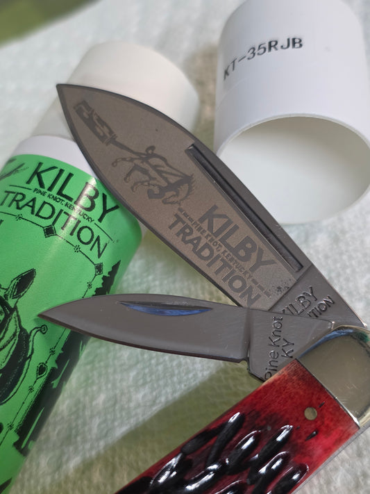 Kilby Tradition - Flop Eared Jack - Red Bone jigged Handle- KT-35RBJ