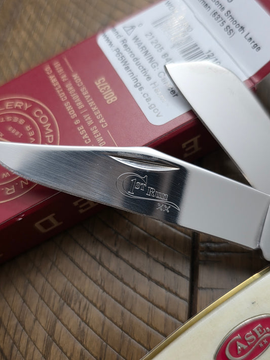 2026 Case XX Smooth Natural Bone Large Stockman Red Shield First Production Run 84025