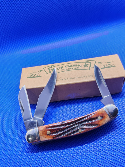 US Classic Small Stockman 3.25" Brown Bone EM2567015JSJIG