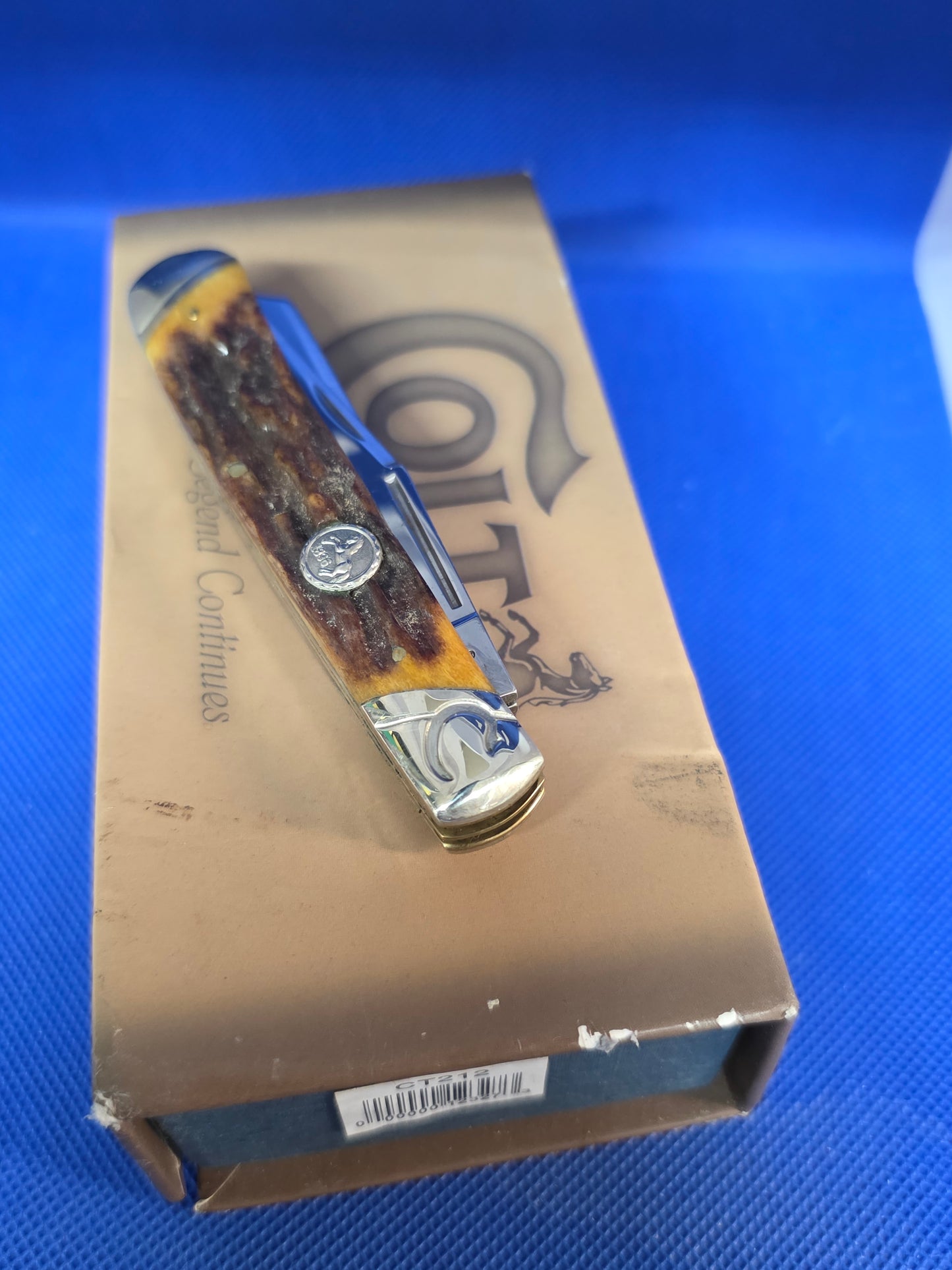 Colt Brown Bone Stag Trapper CT212 Vintage Discontinued