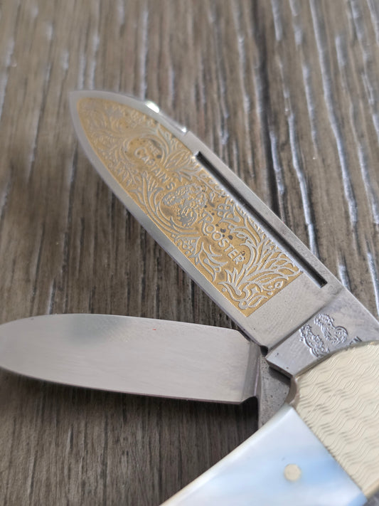 Fight'n Rooster Mother Of Pearl Canoe Captain's Rooster
