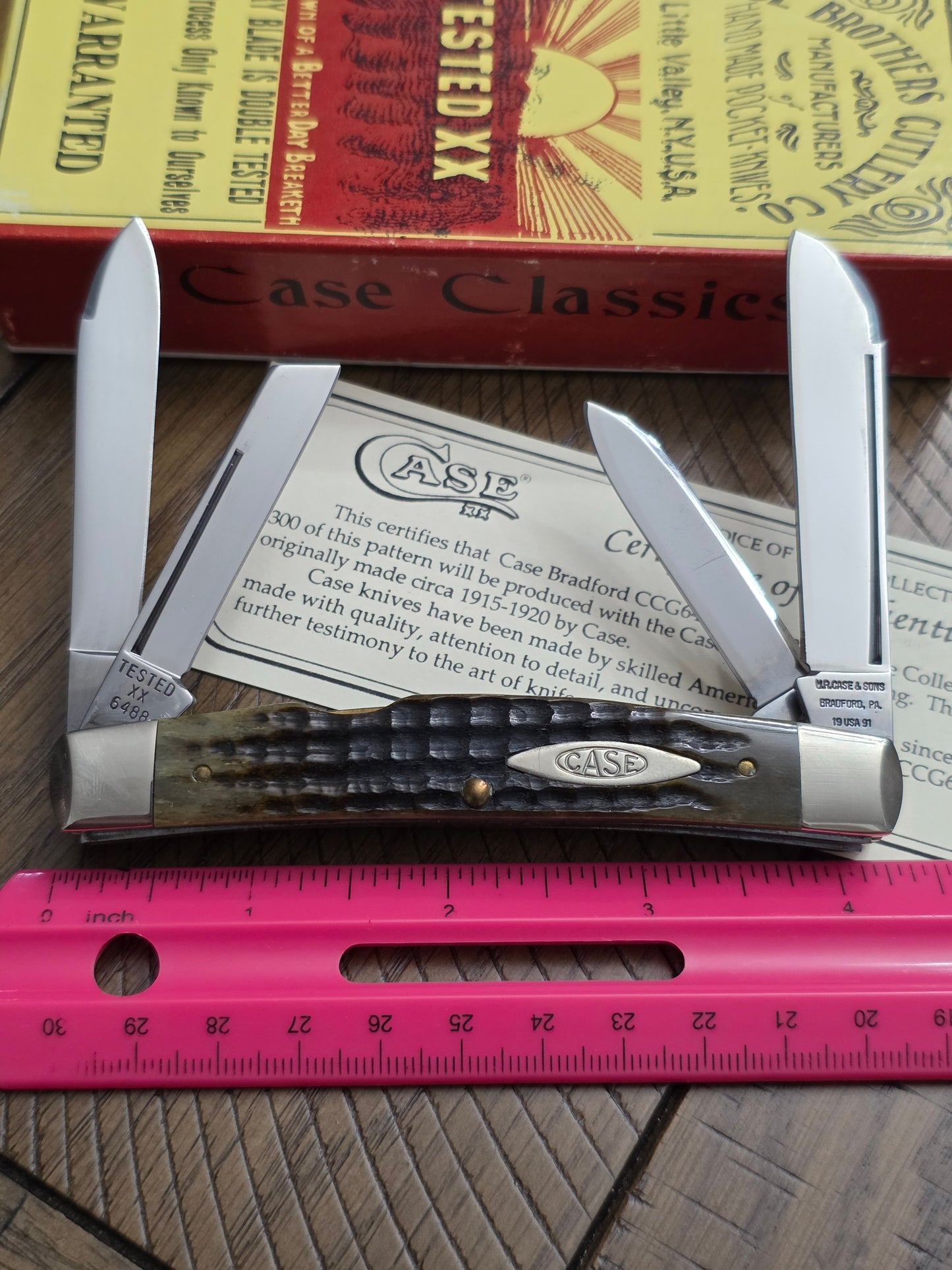 1991 Case XX Classic Green Jig Bone Corn Cob Jig CCG6488 1 of 300