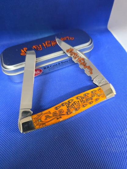 2015 Case XX Smooth Persimmon Orange Bone Halloween Moose 6275 10554