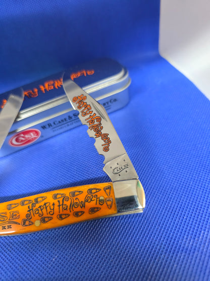 2015 Case XX Smooth Persimmon Orange Bone Halloween Moose 6275 10554