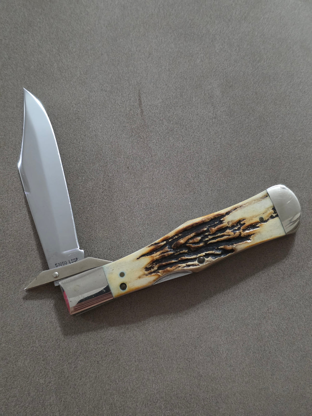1987 Case XX Stag Handle Coke Bottle Swing Guard 51050 LSSP