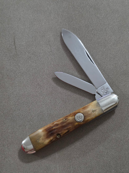 Colonel Coon Stag Handle Torpedo Jack Style 2 Blade Pocket knife 1 of 200