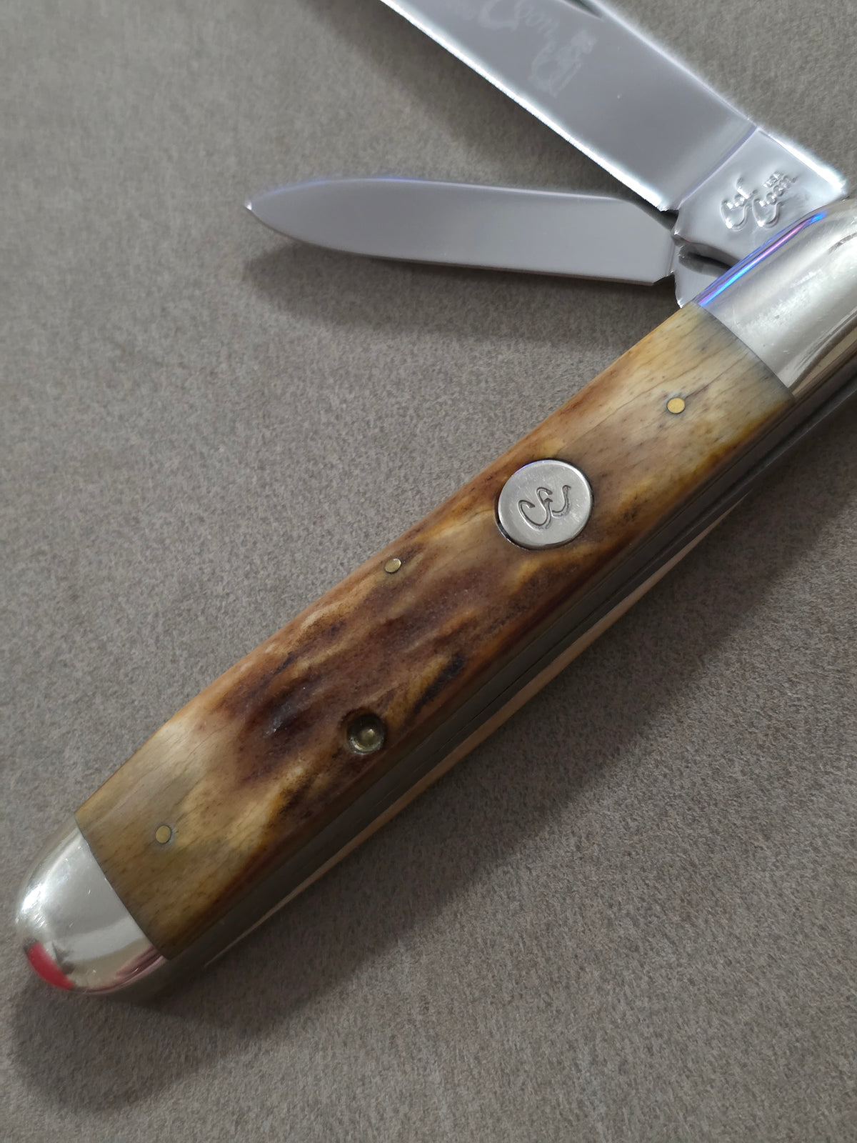 Colonel Coon Stag Handle Torpedo Jack Style 2 Blade Pocket knife 1 of 200