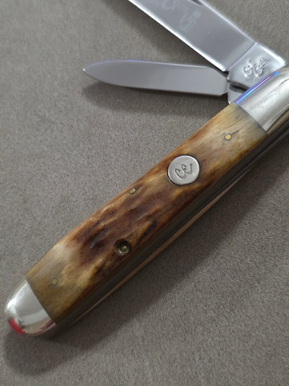 Colonel Coon Stag Handle Torpedo Jack Style 2 Blade Pocket knife 1 of 200