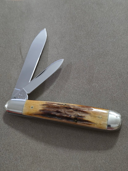 Colonel Coon Stag Handle Torpedo Jack Style 2 Blade Pocket knife 1 of 200