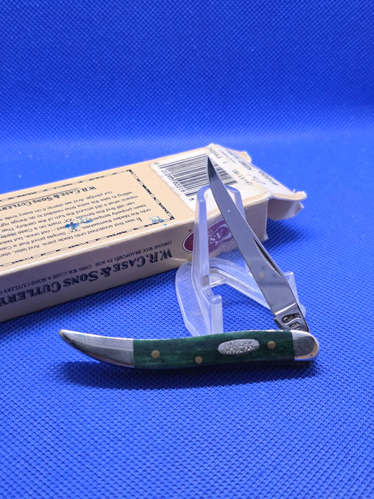 1997 Case XX Tony Toothpick Smooth Green Bone 02218