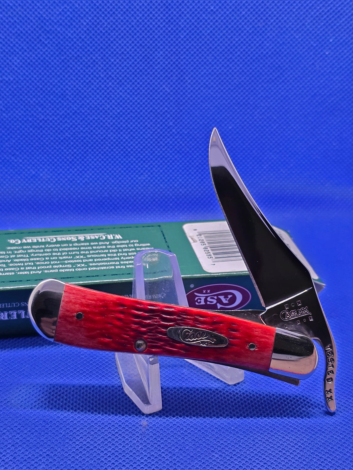 2001 Case XX Tested Red Bone Russlock NIB 02595