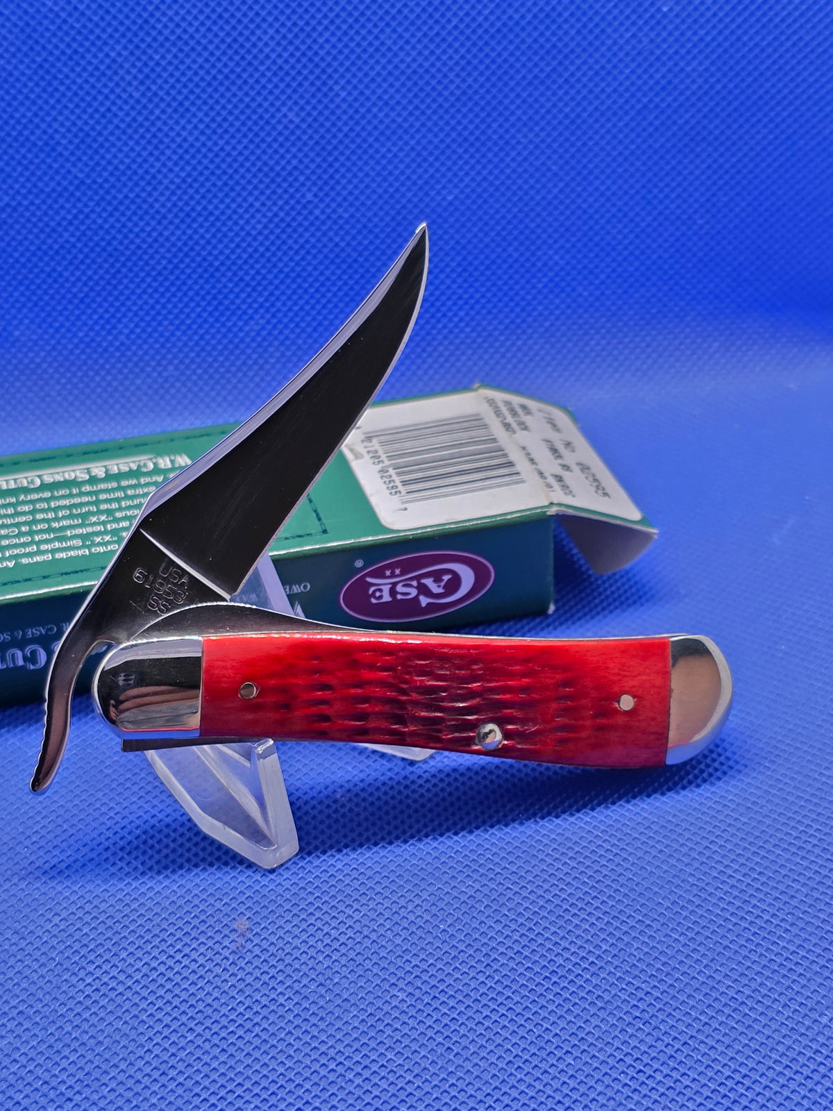 2001 Case XX Tested Red Bone Russlock NIB 02595