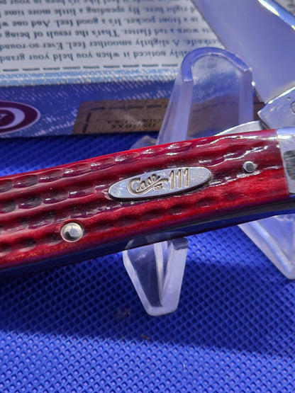 2000 Case XX Pocket Worn Red Bone Russlock 111 Shield NIB 00785