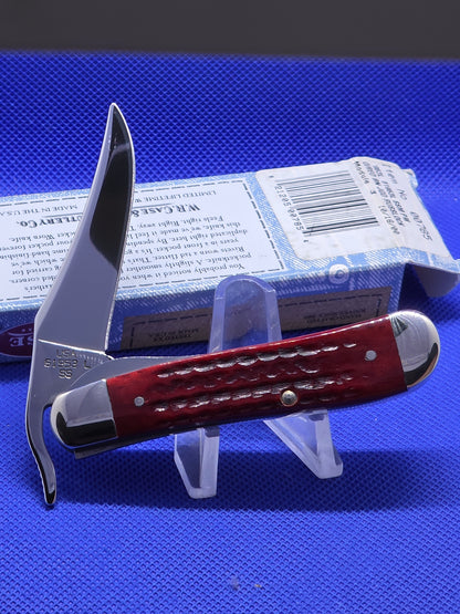 2000 Case XX Pocket Worn Red Bone Russlock 111 Shield NIB 00785
