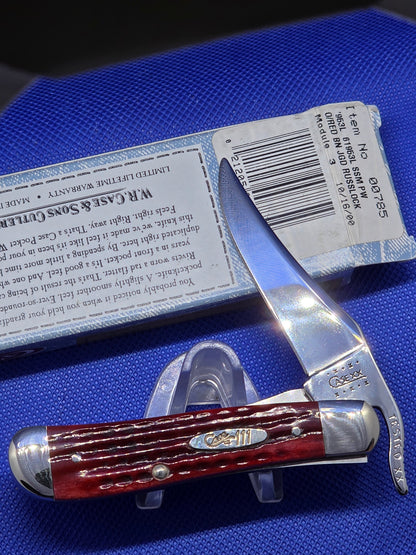2000 Case XX Pocket Worn Red Bone Russlock 111 Shield NIB 00785