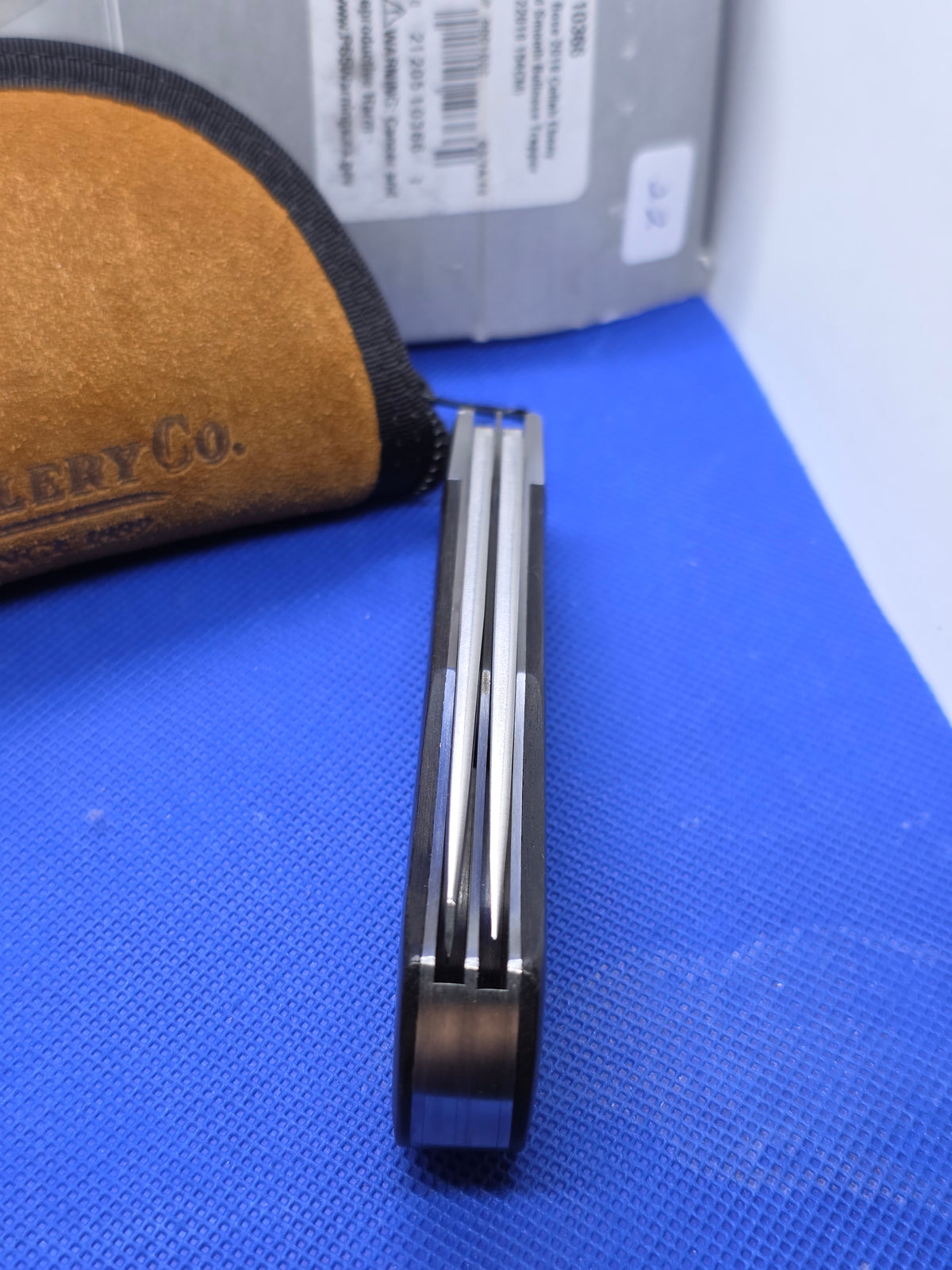 2019 Case XX Tony Bose Bullnose Trapper Knife Ebony Wood 10366 154CM