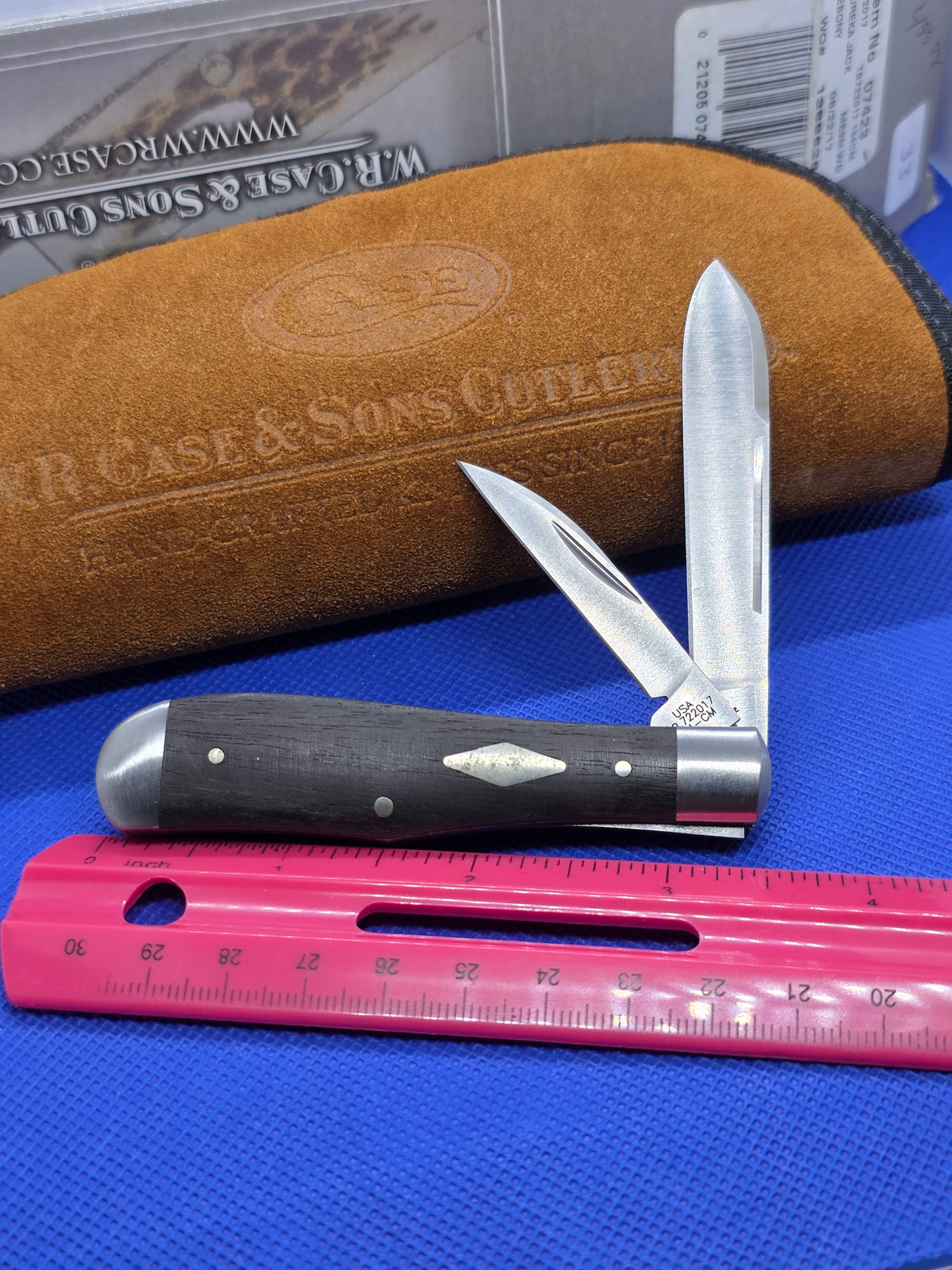 2017 Case XX Tony Bose Eureka Jack Knife Ebony Handles 07423 154CM
