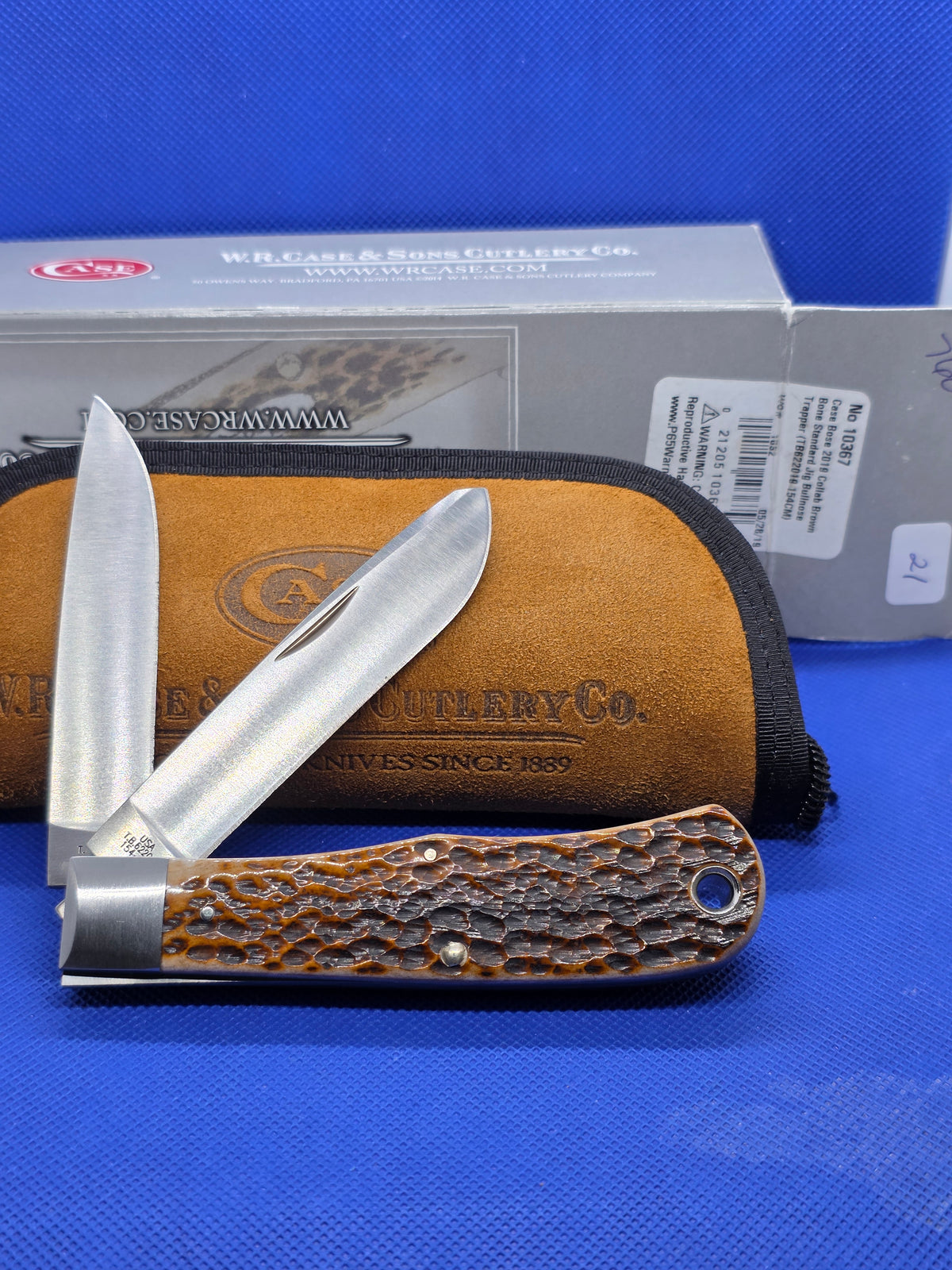 2019 Case XX Tony Bose Standard Bullnose Trapper Brown Bone 10365