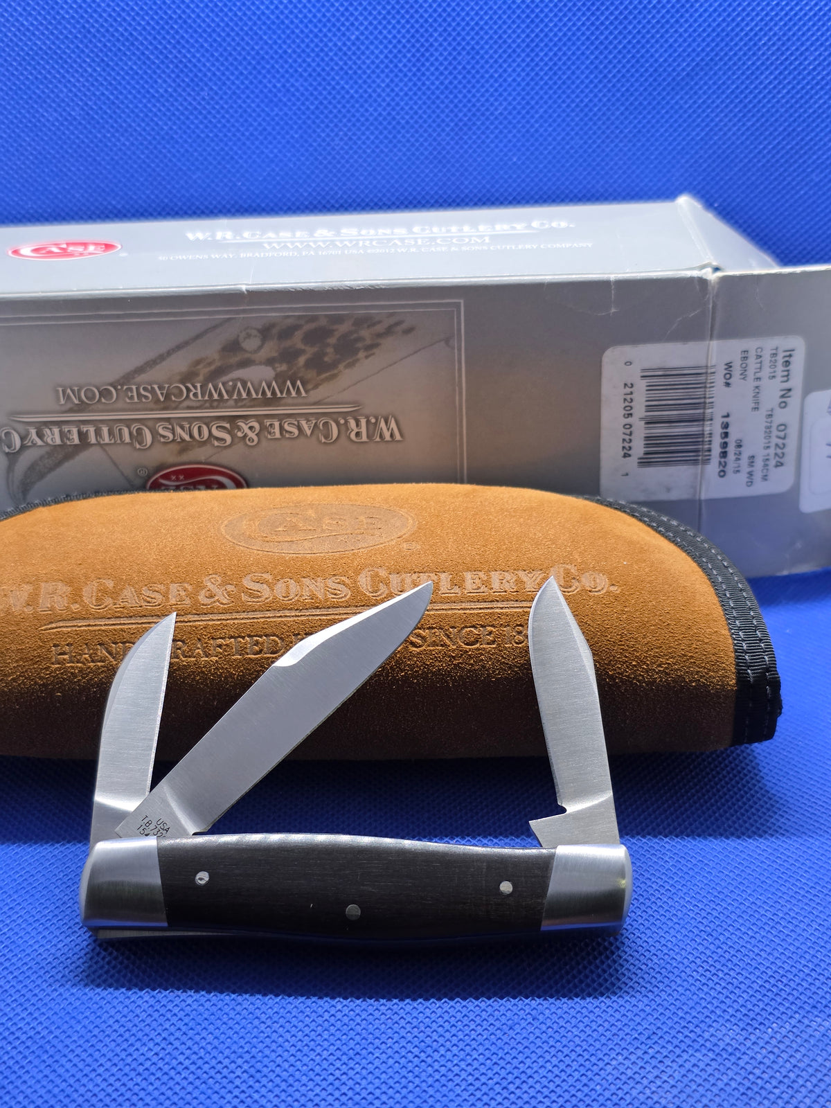 2015 Case XX Tony Bose Cattle Knife Ebony Wood 07224 154CM
